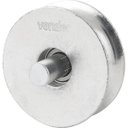 Ver imagem 1 de Roldana p/ Portão 2.1/2" Tipo U Aço Zincado R.Pino Vonder