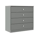 Ver imagem 1 de Cômoda para Quarto 4 Gavetas Grande 75x69cm Cinza 6504