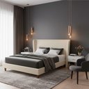 Ver imagem 5 de Cama Japonesa Casal Corea com Cabeceira Madeira Off White Sallar Home