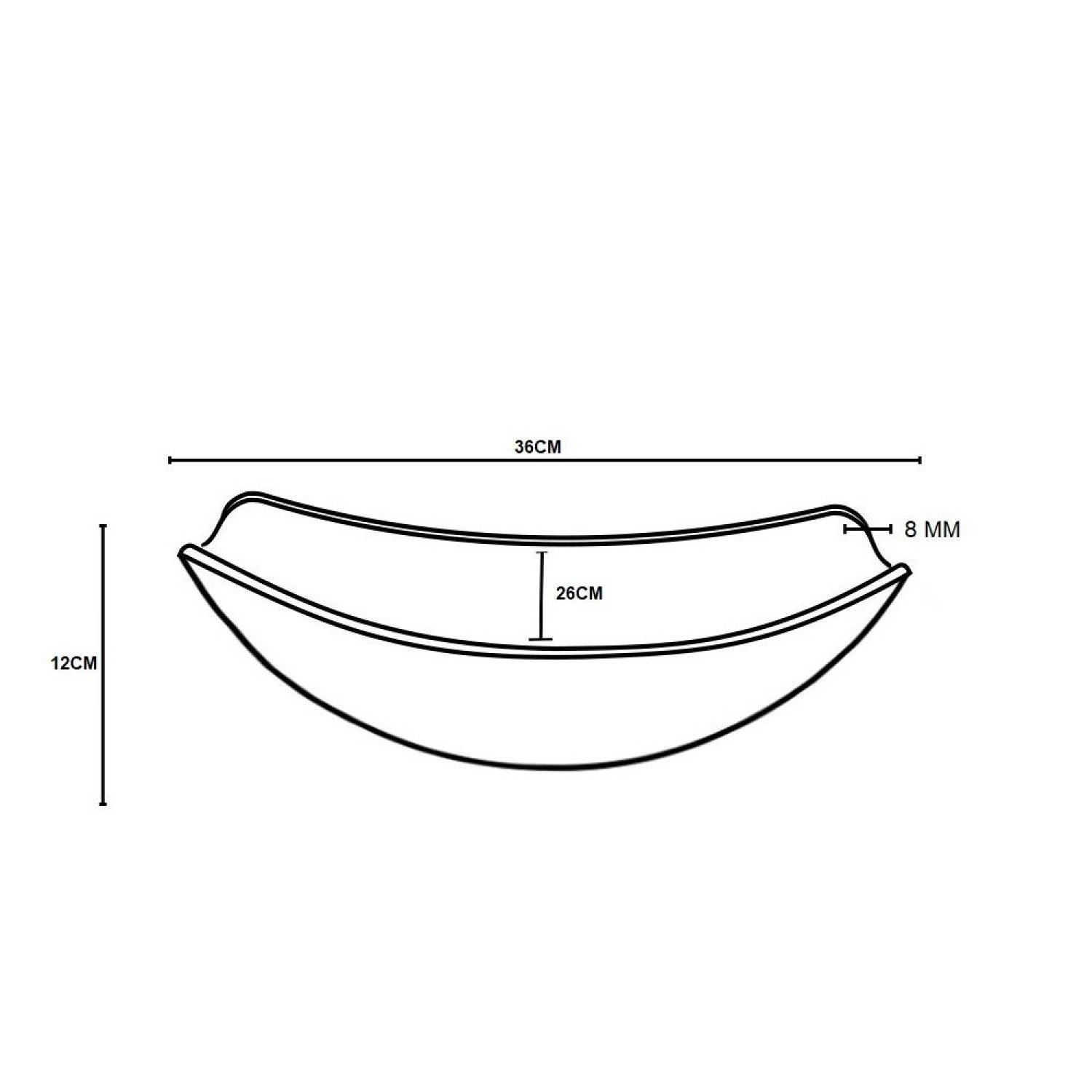 Kit Cuba de Vidro + Torneira para Lavatório Oval Chanfrada 36cm - 5