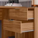 Ver imagem 7 de Escrivaninha Mesa Escritório em L Office Nt 2060 2 Gavetas 3 Nichos 148,6cm Freijo Trend Marrom