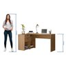 Escrivaninha Mesa Escritório em L 2 Gavetas 3 Nichos Office Nt 2060 - 12