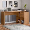 Ver imagem 6 de Escrivaninha Mesa Escritório em L 2 Gavetas 3 Nichos Office Nt 2060