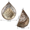 Ver imagem 4 de Cadeira Balanço Ninho Suspenso Gota Tramado com Almofada Impermeável