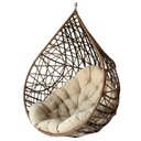 Ver imagem 1 de Cadeira Balanço Ninho Suspenso Gota Tramado com Almofada Impermeável