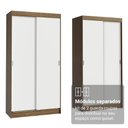 Ver imagem 6 de Conjunto 2 Guarda-Roupas 4 Portas de Correr Rustic/Branco Tokio Madesa
