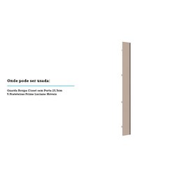 Porta para Closet Individual 25cm com Puxador Perfil Inox Luciane Móveis - 2