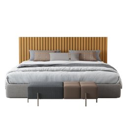Cabeceira Ripada Maracá King 215cm MDF/MDP  - 3