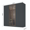 Ver imagem 4 de Guarda-Roupa 6 Portas com 2 Portas Reflecta 4 Gavetas Ravi Cinza/Grafitto