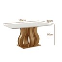 Ver imagem 4 de Mesa de Jantar Tampo Vidro/MDF 160x80cm Nuance Yescasa Marrom/Castanho Cinamomo/Off White