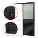 Ver imagem 2 de Porta de Correr Alumínio Preto Parede 1 Folha Veneziana c/Visor Maxx - 215x85