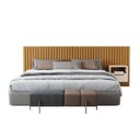 Ver imagem 3 de Cabeceira Ripada Maracá King com 1 Mesa de Cabeceira Jatobá