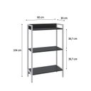 Ver imagem 4 de Estante de Livros Industrial 60CMX104CM 3 Prateleiras Active Yescasa Preto