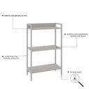 Ver imagem 5 de Estante para Livros Industrial 3 Prateleiras 104cmx60cm Active Yescasa