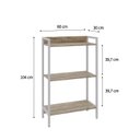 Ver imagem 4 de Estante de Livros Industrial 60CMX104CM 3 Prateleiras Active Yescasa Marrom