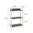 Ver imagem 4 de Estante de Livros Industrial 60CMX104CM 3 Prateleiras Active Yescasa Marrom
