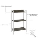Ver imagem 5 de Estante de Livros Industrial 60CMX104CM 3 Prateleiras Active Yescasa Marrom