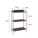 Ver imagem 4 de Estante de Livros Industrial 60CMX104CM 3 Prateleiras Active Yescasa Marrom