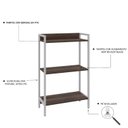 Ver imagem 5 de Estante para Livros Industrial 3 Prateleiras 104cmx60cm Active Yescasa