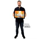 Ver imagem 2 de Quadro Decorativo Raposinha na Floresta em Moldura Caixa Tacolado Moldura Caixa Alta 4,5cm Preta sem