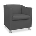 Ver imagem 2 de Poltrona Decorativa Tillak Tilla em Suede para Sala de Estar, Consultório e Recepção - Corino Cinza