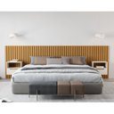 Ver imagem 1 de Cabeceira Ripada Maracá King 320cm MDF/MDP com 2 Mesa de Cabeceira Jatobá