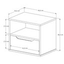 Ver imagem 5 de Cabeceira Ripada Maracá King 320cm MDF/MDP com 2 Mesa de Cabeceira Jatobá