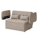 Ver imagem 4 de Sofá Cama 2 Lugares Casal 1,30 Mts Pompeia Sissy Matrix Cor:Chenile Prime Bege