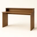 Ver imagem 2 de Mesa Escrivaninha Desing Moderno Escobar 135 135cm Yescasa Marrom