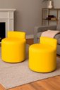 Ver imagem 2 de Kit 2 Puff'S Banqueta Alto Confortável Reforçado Minimalista Roma Corino