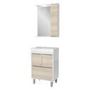 Ver imagem 2 de Gabinete de Banheiro com Cuba e Espelheira com Led 59cm Multimóveis Cr10130 Branco/legno Crema