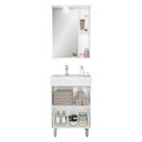 Ver imagem 3 de Gabinete de Banheiro com Cuba e Espelheira com Led 59cm Multimóveis Cr10130 Branco/legno Crema