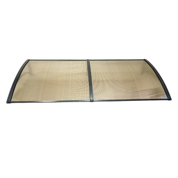 Kit Toldo Policarbonato Bronze e Preto 50cm X 1,5 Metro Portas e Janelas - 2