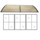 Ver imagem 1 de Kit Toldo Policarbonato Bronze e Preto 50cm X 1,5 Metro Portas e Janelas