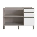 Ver imagem 2 de Balcão 2 Portas 3 Gavetas Cozinha Diamante New