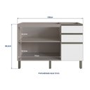 Ver imagem 4 de Balcão 2 Portas 3 Gavetas Cozinha Diamante New