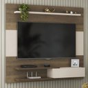 Ver imagem 6 de Painel Suspenso para Tv 55 Pol 135 Cm Pinho Off White Arly