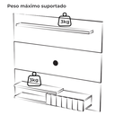 Ver imagem 3 de Painel Suspenso para Tv 55 Pol 135 Cm Pinho Off White Arly