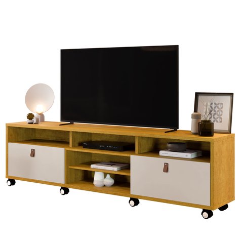 Rack Genova Naturale/Off White - Vrk Comercio On-Line