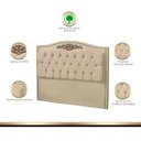 Ver imagem 4 de Cabeceira Kate para Cama King 1,95 Veludo Bege Bz Home Decor