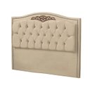 Ver imagem 2 de Cabeceira Kate para Cama King 1,95 Veludo Bege Bz Home Decor