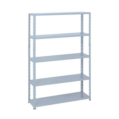 Estante Leve 5 Bandejas 30cm sem Reforço 198x92x30 Cinza - Sa Gôndolas