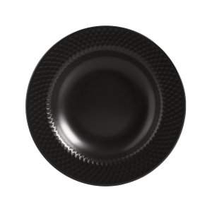 Conjunto com 6 Pratos Fundo Preto Acetinado Ø25cm Alleanza Cerâmica