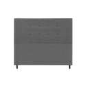 Ver imagem 1 de Cabeceira New Barcelona Estofada com Botão de Tecido para Cama Box Casal Queen Size 164cm Chumbo - J
