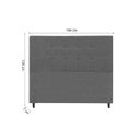 Ver imagem 2 de Cabeceira New Barcelona Estofada com Botão de Tecido para Cama Box Casal Queen Size 164cm Chumbo - J