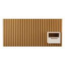 Ver imagem 2 de Cabeceira Ripada Maracá Queen 215cm MDF/MDP com 1 Mesa de Cabeceira Jatobá