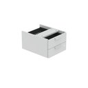 Ver imagem 1 de Gaveteiro Aéreo GA02G P15 Moderno 2 Gavetas MDP com Trava Cinza Pandin Móveis 29.5cm