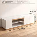 Ver imagem 5 de Rack Canadá com Rodapé 180cm para TV 75" Byhouse