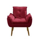 Ver imagem 7 de Sofá 2 Lugares com 1 Poltrona Decorativa para Sala de Estar Suede Bordo