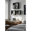 Ver imagem 3 de Nicho Decorativo 100% Mdf Preto com 3 Desmontado - Suprema Móveis